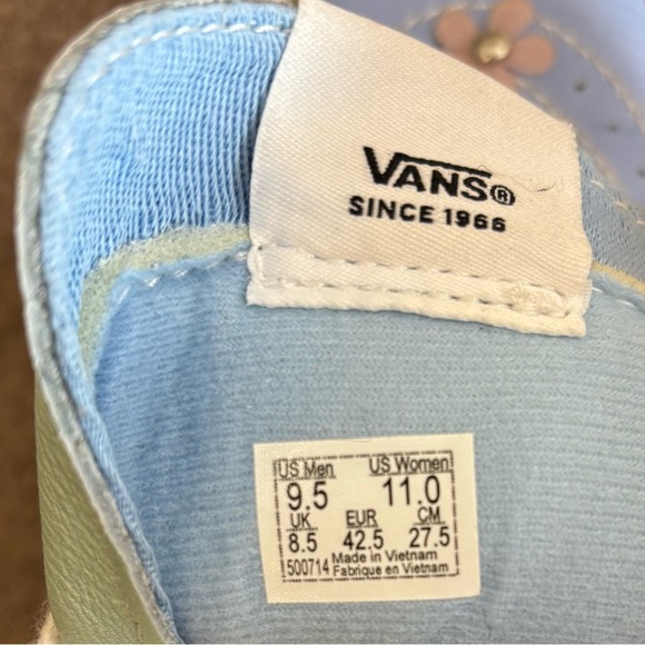 VANS Sz 11 Bob Square Pants Collab Sandy Liang Pastel High-Top Laceup Sneakers - Picture 8 of 8